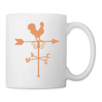 Girouette avec le coq sur le dessus - Mug blanc - blanc - Droite