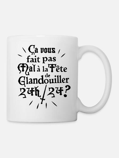 ça vous fait pas mal à la tête de glandouiller... - Mug blanc - blanc