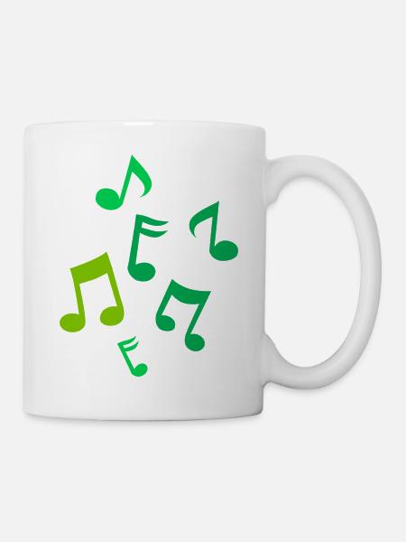 Musiknoten - Tasse - Weiß