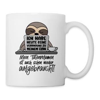 Keine Verbindung zu Elan Tatenvolumen aufgebraucht - Tasse - Weiß - Rechts