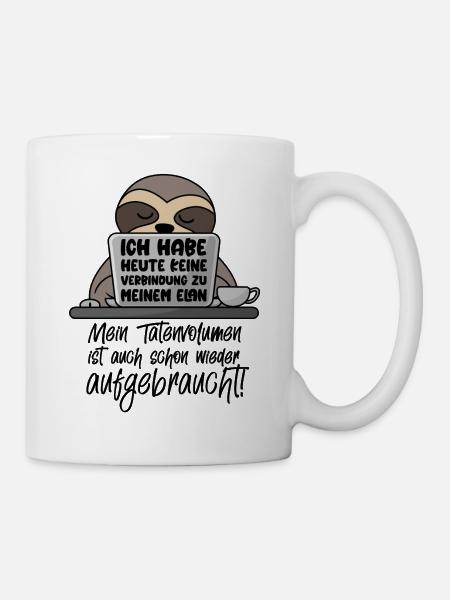 Keine Verbindung zu Elan Tatenvolumen aufgebraucht - Tasse - Weiß