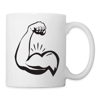 Biceps Fitness Workout Gift Training Bodybuild - Mug - white - Right