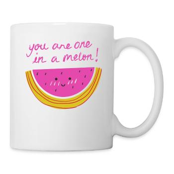 you are one in a melon ! quote humor gift - Mug - white - Right