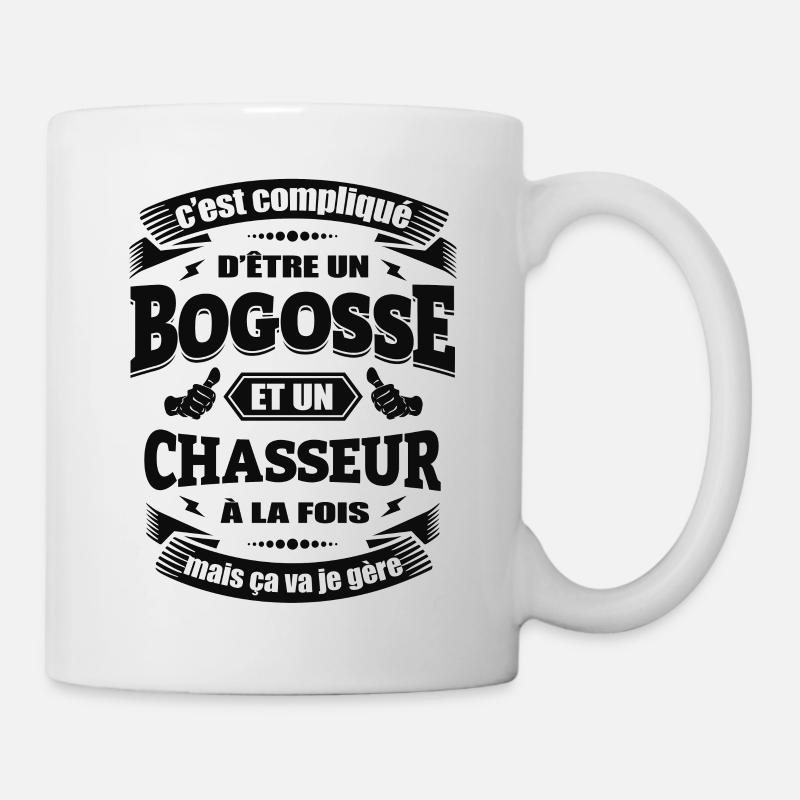 BOGOSSE ET CHASSEUR - Mug blanc - blanc