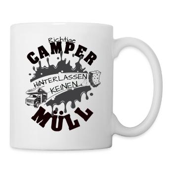 Camper hinterlassen keinen Müll - Tasse - Weiß - Rechts