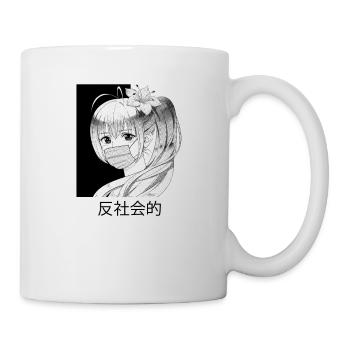 Esthétique japonaise anti et versus sociale - Mug blanc - blanc - Droite