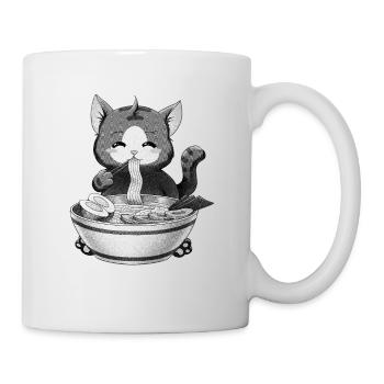 Ramen Cat Japanese Kawaii Anime Money Effect - Mug - white - Right