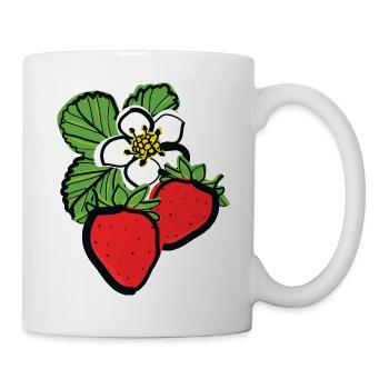 Strawberries fruits - Mug - white - Right