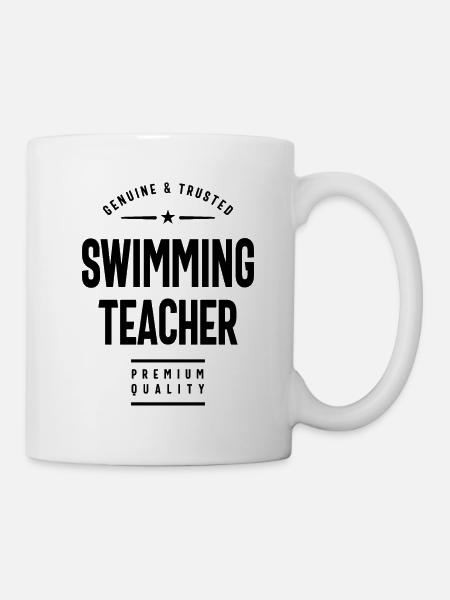 Swimming Teacher Gift Funny Job Title - Mug - white