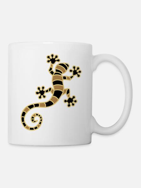 Tropical gecko three color print - Mug - white