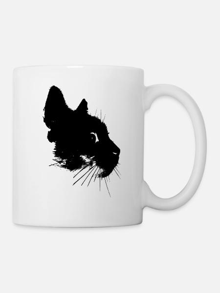 Katzenkopf Katze Katzenmotiv Katzen Motiv - Tasse - Weiß