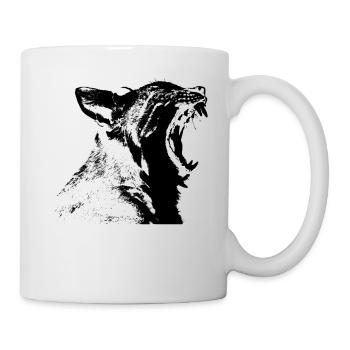 Luchs Motiv Wildkatze Luchsmotiv Katze - Tasse - Weiß - Rechts