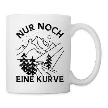 Nur Noch Eine Kurve wandern berge route weg - Tasse - Weiß - Rechts
