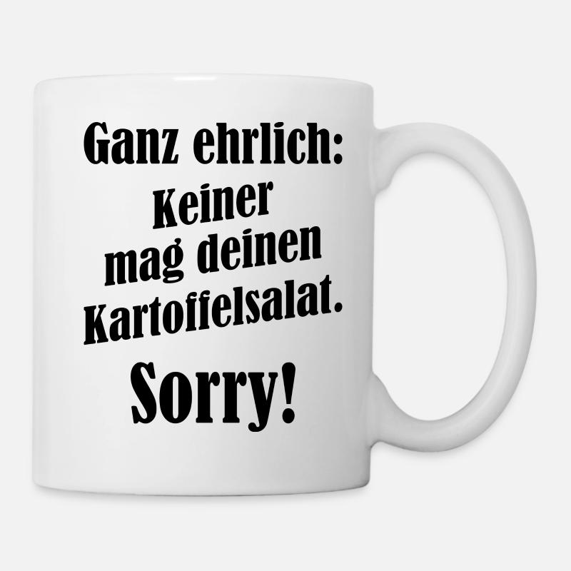 Beleidigung Grillen schwarzer Humor Gag Eltern - Tasse - Weiß