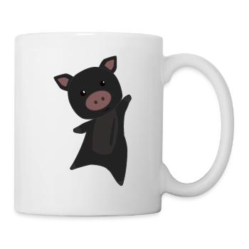 Schwein schwarz Schweinchen süße Tiere Kinder - Mug blanc - blanc - Droite
