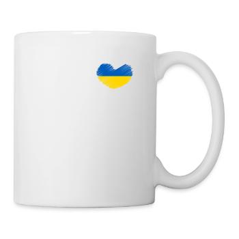 Ukraine Herz Ukrajina Land Ukrainer Ukrainisch Fun - Tasse - Weiß - Rechts