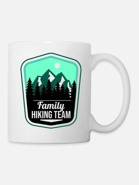 Family Hiking Team Wanderurlaub mit der Familie - Tasse - Weiß