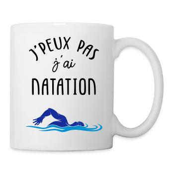 J'peux pas j'ai natation - Mug blanc - blanc - Droite
