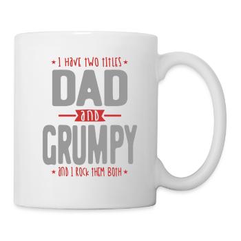 Ich habe zwei Titel Papa und Grumpy | Vater und Opa - Tasse - Weiß - Rechts