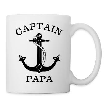 Nautical Anchor Captain Papa Grandfather - Tasse - Weiß - Rechts