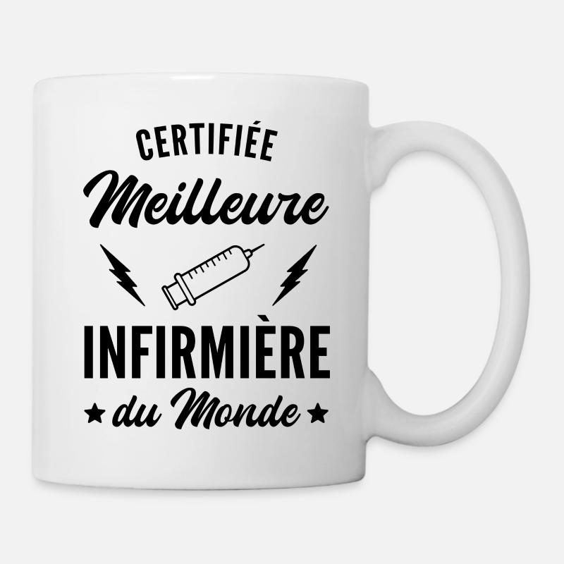 certifiée meilleure infirmière du monde - Mug blanc - blanc