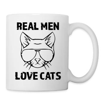 Real Man Love Cats Daddy Cats - Tasse - Weiß - Rechts