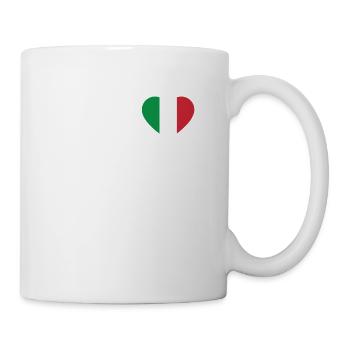 Italy Flag Country Italia Italians Heart Flag - Mug - white - Right