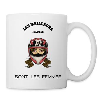 t-shirt femme moto les meilleurs pilotes - Mug blanc - blanc - Droite
