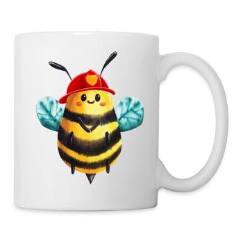Bee Bee Heart Honey BeeKeeper Bee Summer Comic - Mug - white - Right