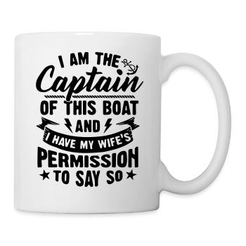 Funny Boating Captain Husband - Tasse - Weiß - Rechts