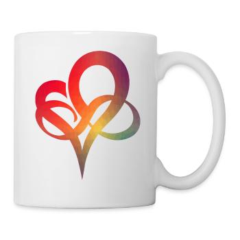 Coeur icône dégradé - Mug blanc - blanc - Droite