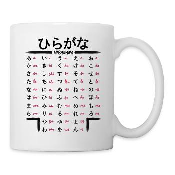 Japanese Hiragana Learning Anime Manga Japan Fans - Mug - white - Right