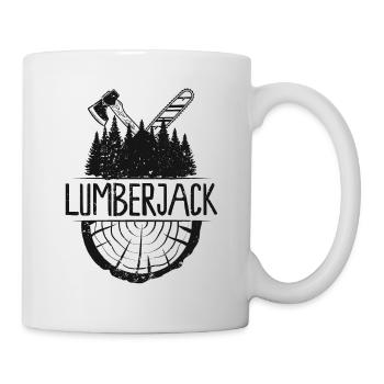 Tronçonneuse Bûcheron Bûcheron Bois Forêt Hache - Mug blanc - blanc - Droite