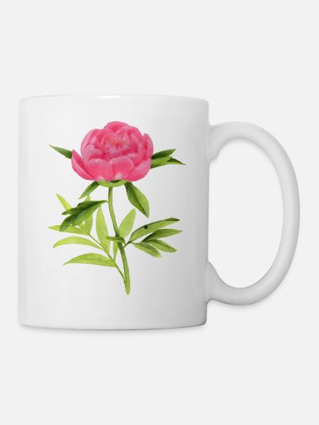 Pivoine - Mug blanc - blanc