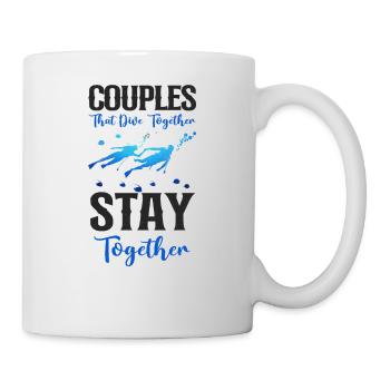 Scuba Diving Diver Girl Couples - Tasse - Weiß - Rechts