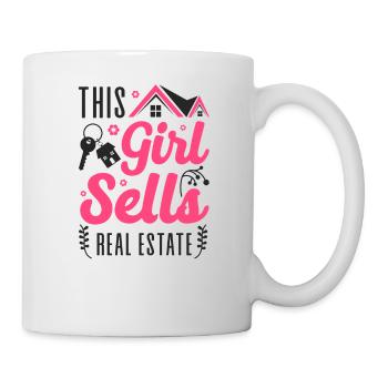 Realtor This Girl Sells Real - Tasse - Weiß - Rechts