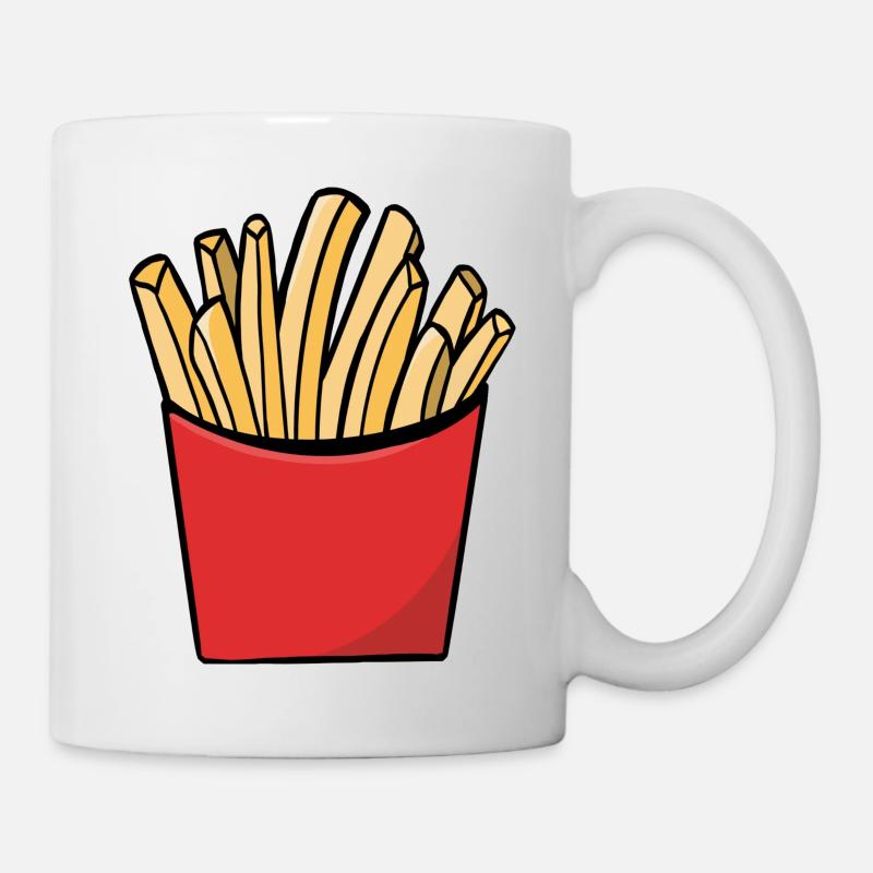 Pommes - Tasse - Weiß