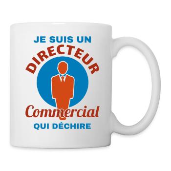 je suis un directeur commercial qui déchire cadeau - Mug blanc - blanc - Droite