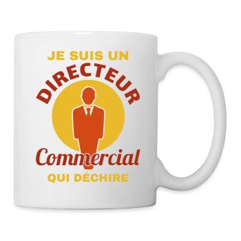 je suis un directeur commercial qui déchire cadeau - Mug blanc - blanc - Droite