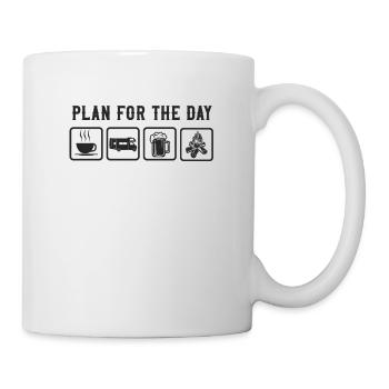 Camping Plan For The Day Motorhome - Mug blanc - blanc - Droite