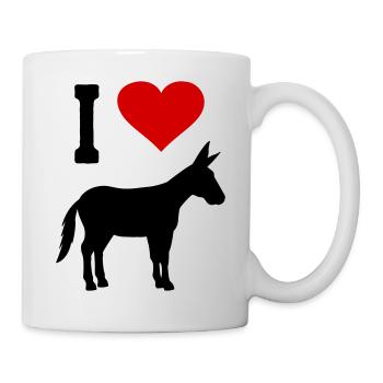 Donkey Love Muli Mule Heart Farm Animal Farmer - Mug - white - Right