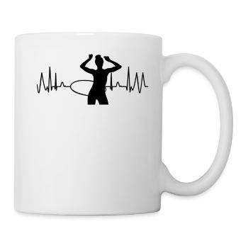 Herzfrequenz Hula Puls Hoop Hulahoop Hullern - Tasse - Weiß - Rechts