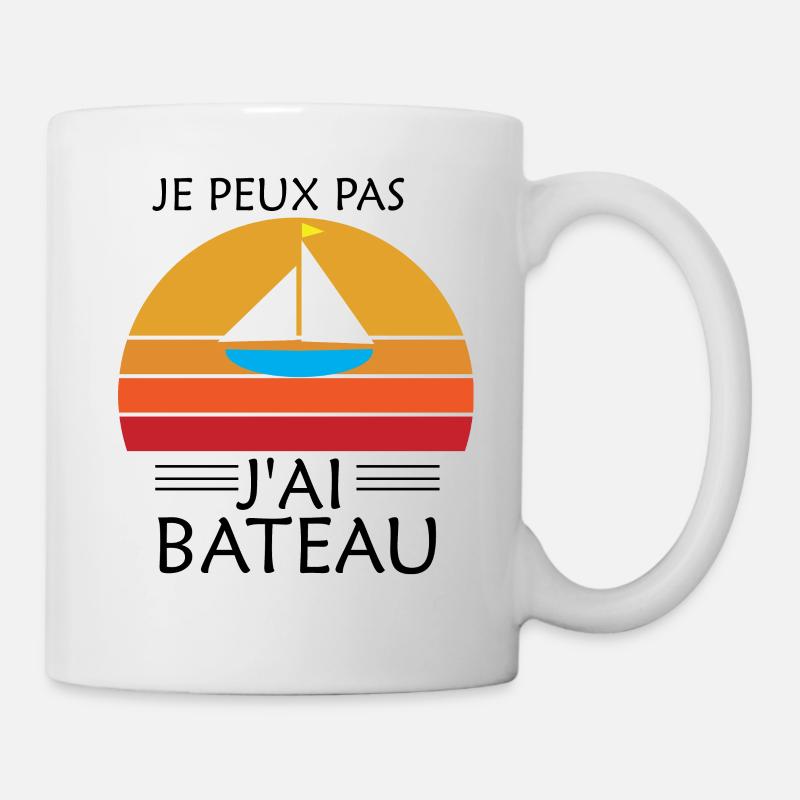 Je peux pas j'ai bateau - Mug blanc - blanc