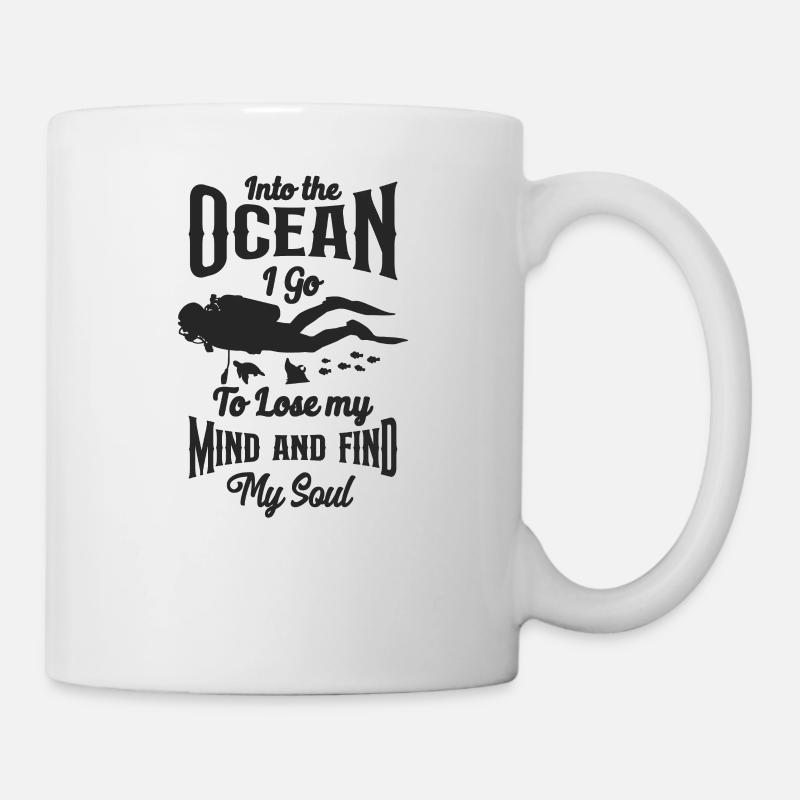 Scuba Diving Diver Into The Ocean - Tasse - Weiß