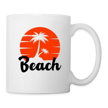 Beach -Sommer Urlaub Palmen - Tasse - Weiß - Rechts