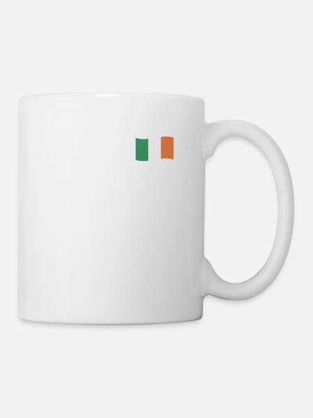 Irland Flagge Ireland Fahne Éire Inselstaat Land - Tasse - Weiß