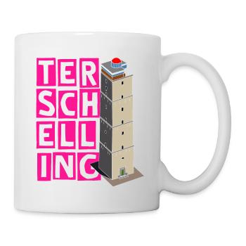 Terschelling Brandaris Pink - Tasse - Weiß - Rechts