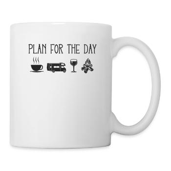 Camping Plan For The Day Motorhome - Mug blanc - blanc - Droite