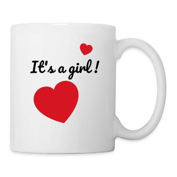 Its a girl black - Mug - white - Right