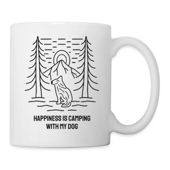 Camping mit meinem Hund - Tasse - Weiß - Rechts